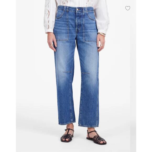 NWT Madewell The Petite Darted Barrel-Leg Jean Size 32 Retail $148 - Picture 4 of 8